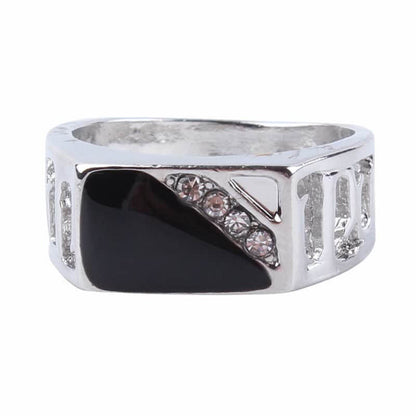 Classic Square Black Signet Ring