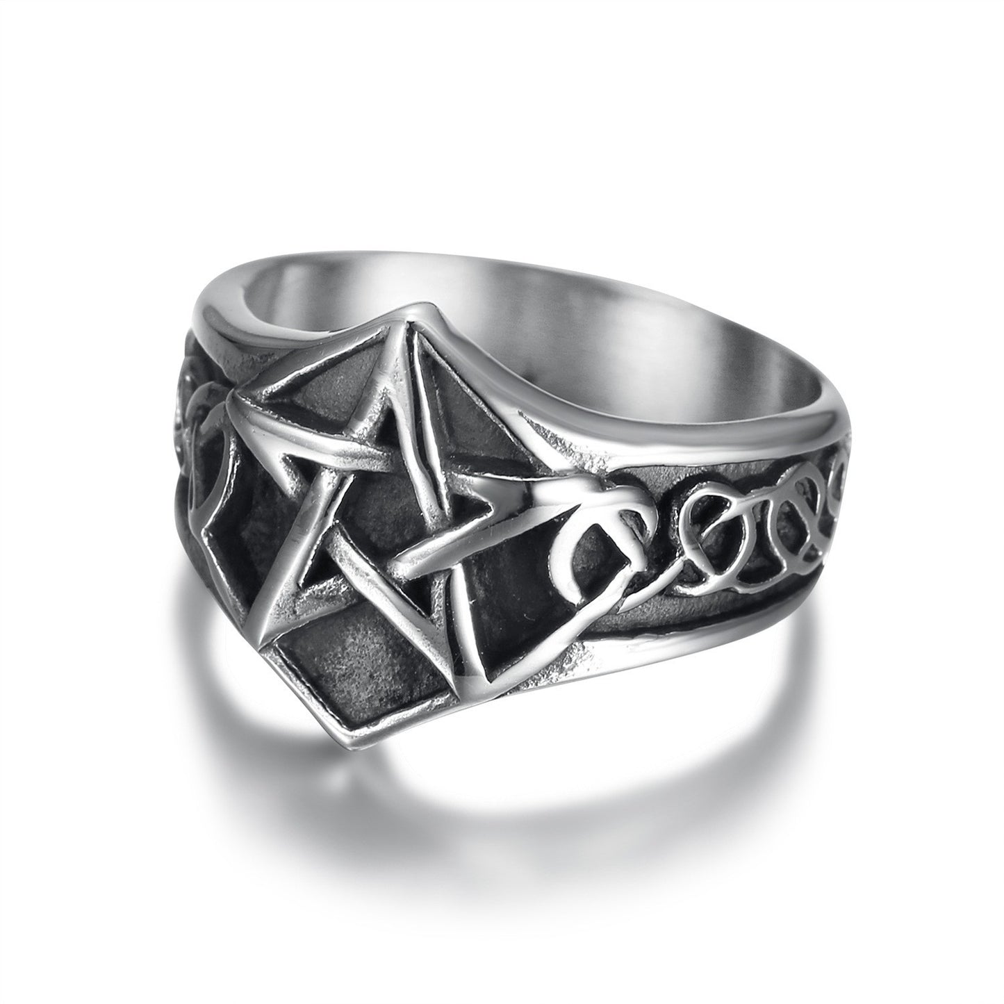 Retro Trendy Men's Pentagram Ring