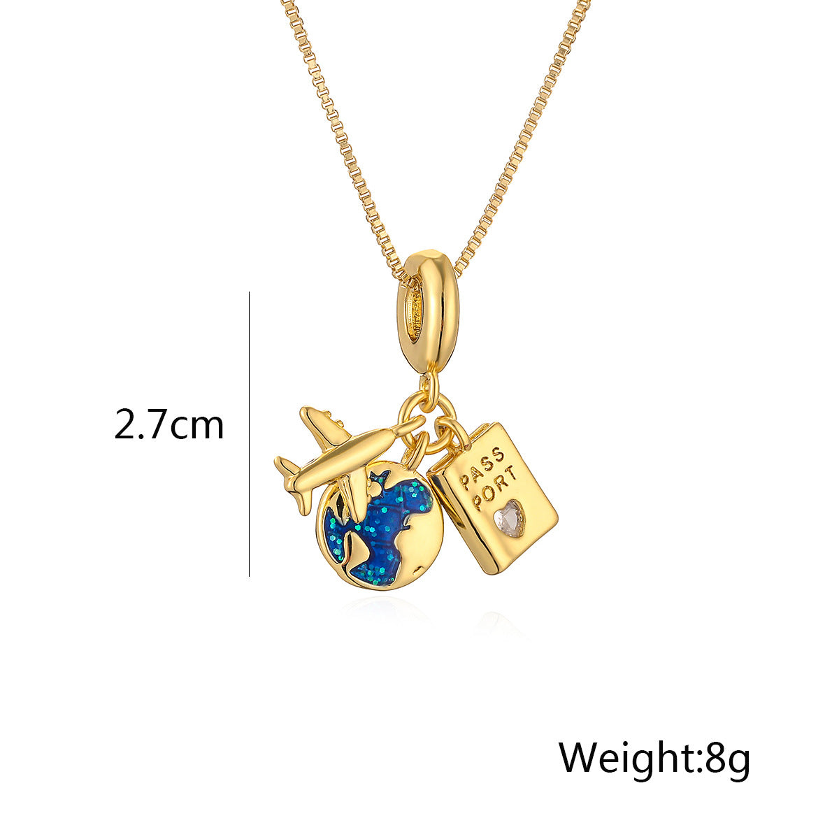 Cute Travel Symbol Pendant Necklace