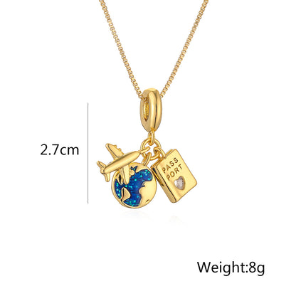 Cute Travel Symbol Pendant Necklace