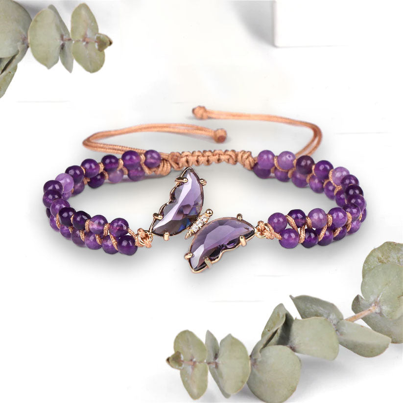 Butterfly Woven Crystal Bracelet