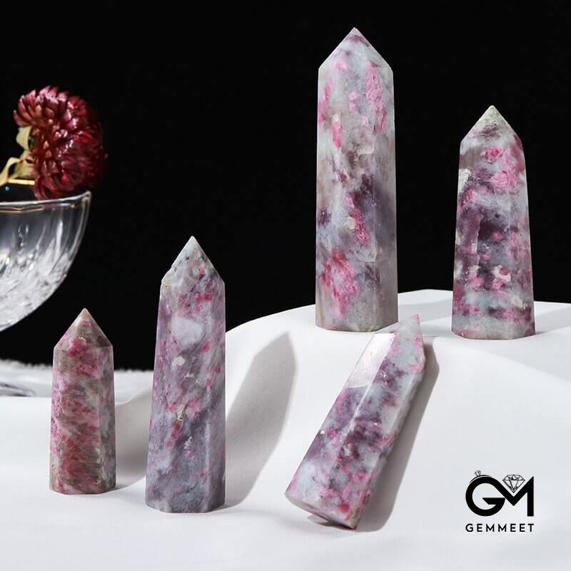 Lepidolite Crystal Wands Tower