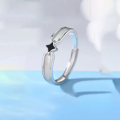 Star and Moon Wishing Couple Ring