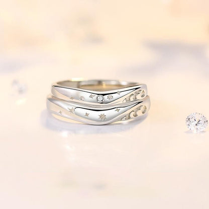 Simple Stars and Sea Couple Ring