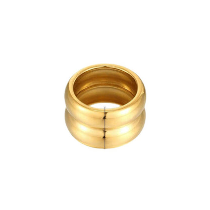 14K Double Layer Titanium Steel Rings