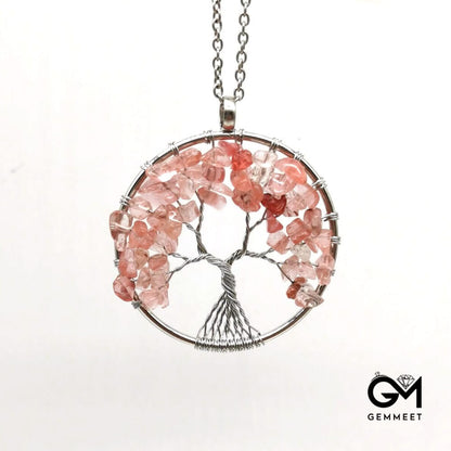 Crystal Life Tree Fortune Tree Necklace