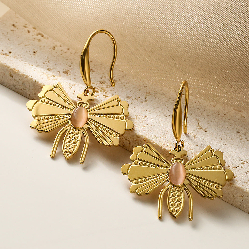 Cute Bee Pendant Dangle Earrings