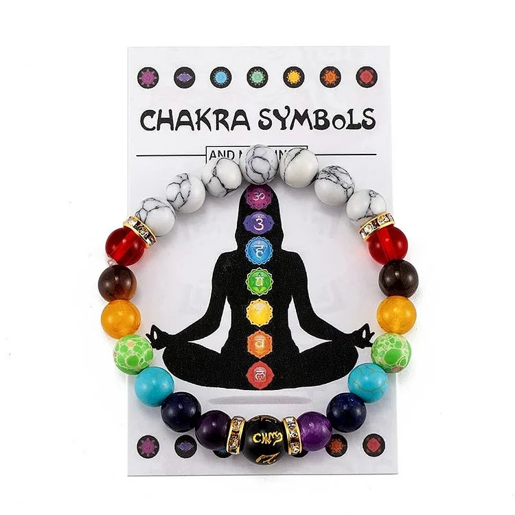 Anxiety Relief Natural Crystal Healing Chakra Bracelet