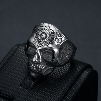 Halloween Retro Punk Carved Skull Domineering Men's Ring