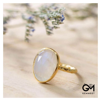 Simple and Elegant Moonstone Ring