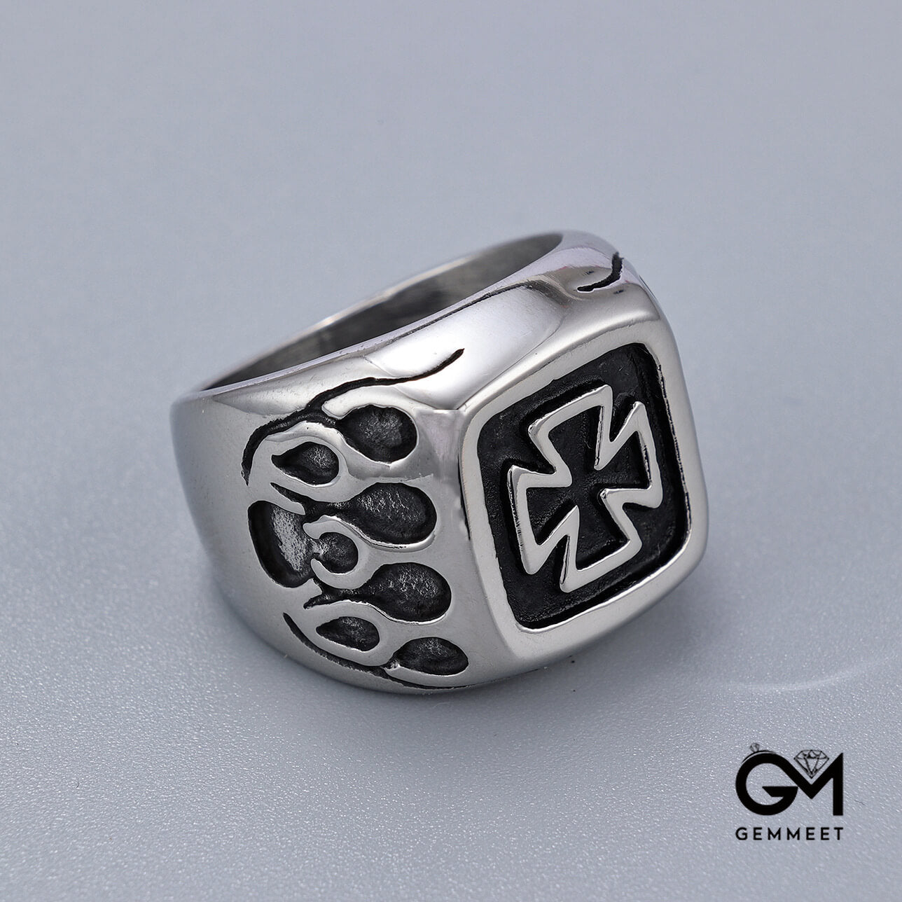 Titanium Steel Niche Premium Cross Ring