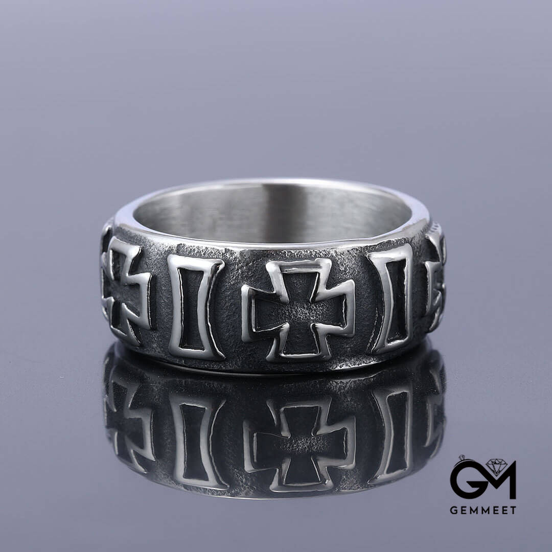 Retro Personality Cross Ring