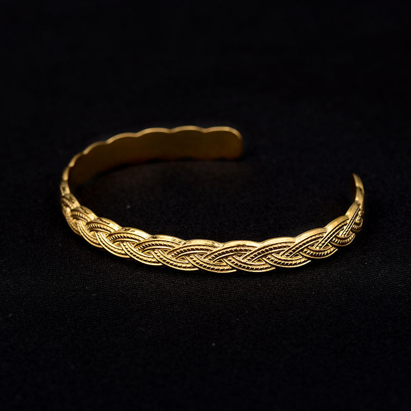 Titanium Steel Fashion Wheat Open Bracelet