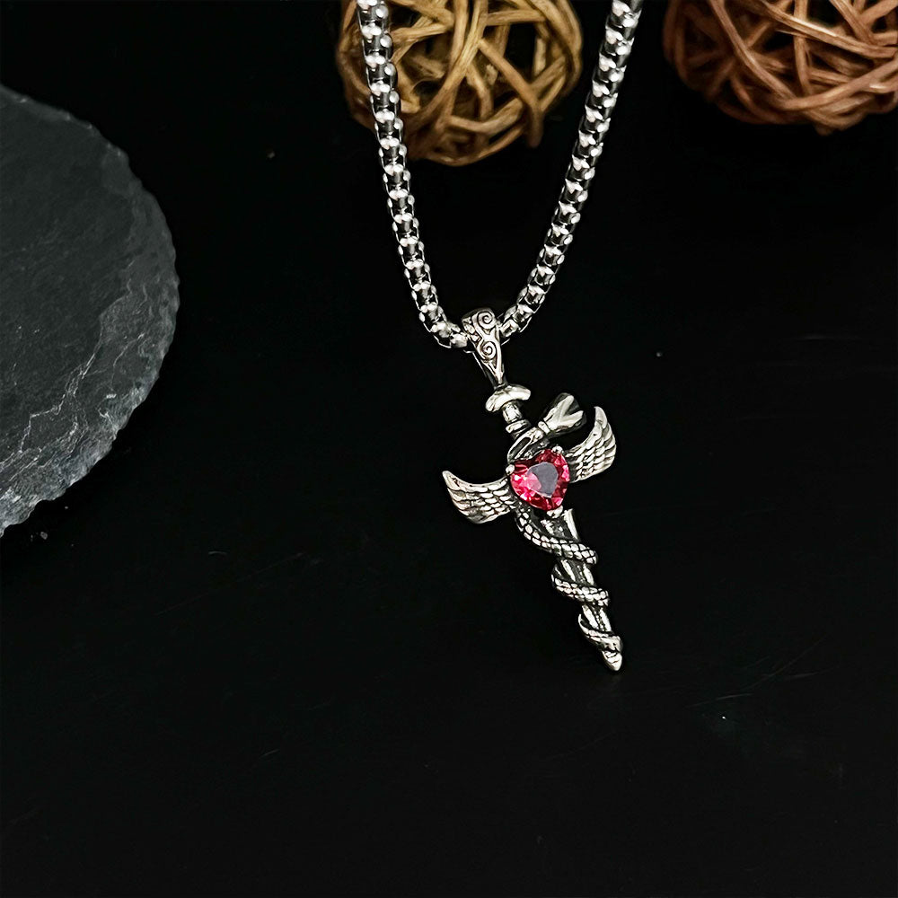 Men's Angel Sword Necklace