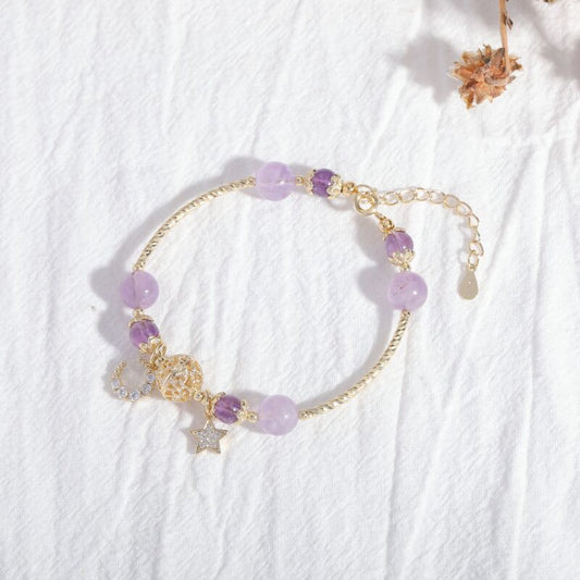 Simple Lavender Crystal Amethyst Bracelet