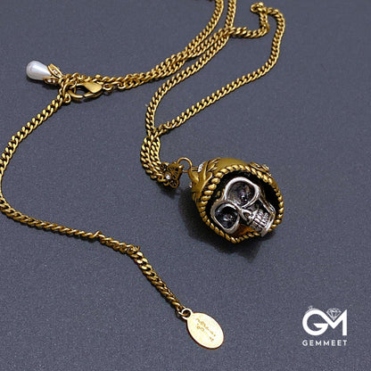 Vintage Fashion Skull Pendant Necklace