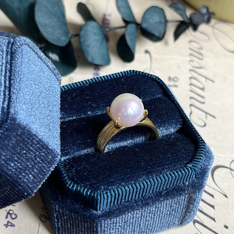 Natural Baroque Fresh Water Pearl Open Ring