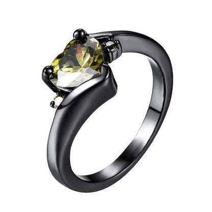 Colors Zircon Crystal Birthstone Ring