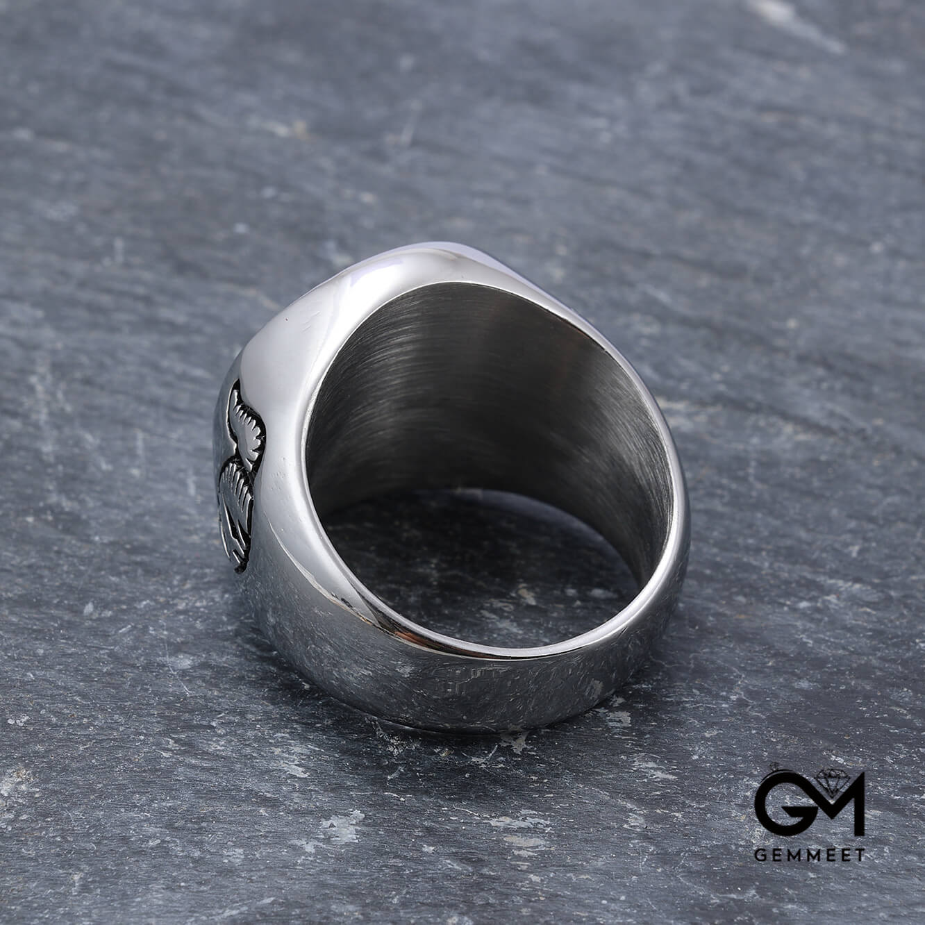 Viking Myth Horn Titanium Steel Men's Ring