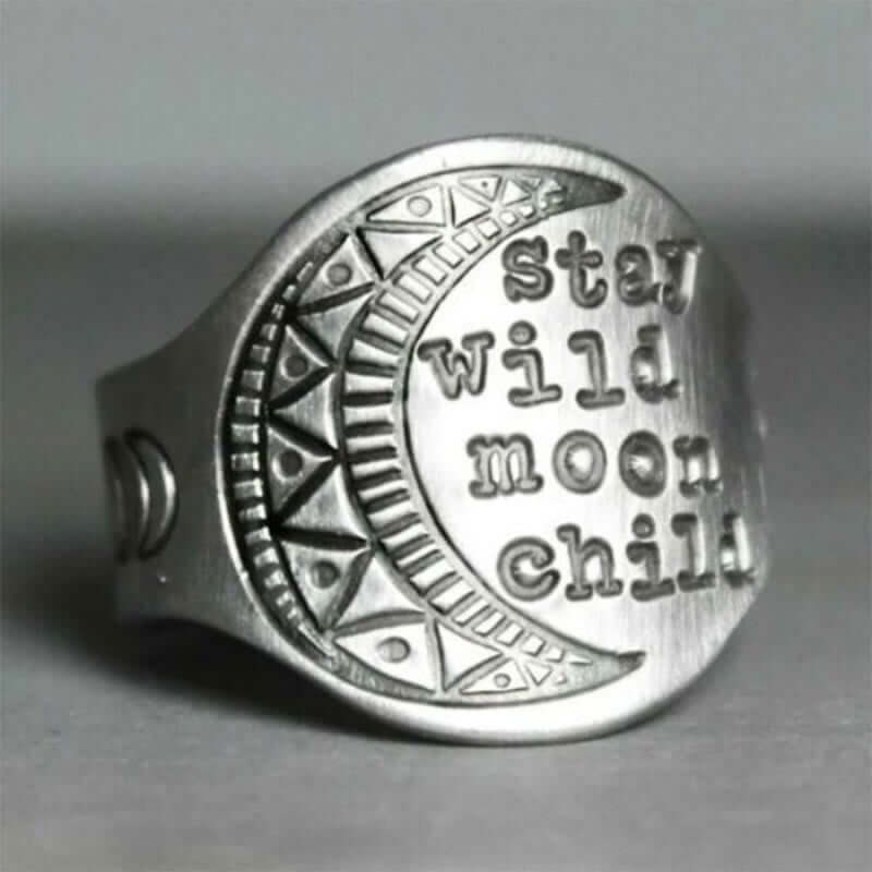 'Stary Wild Moon Child' Couples Love Ring