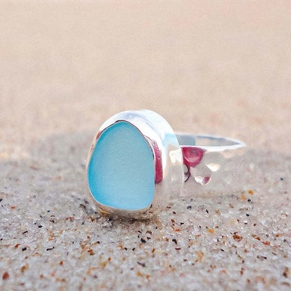 Irregular Sea Glass Ocean Ring