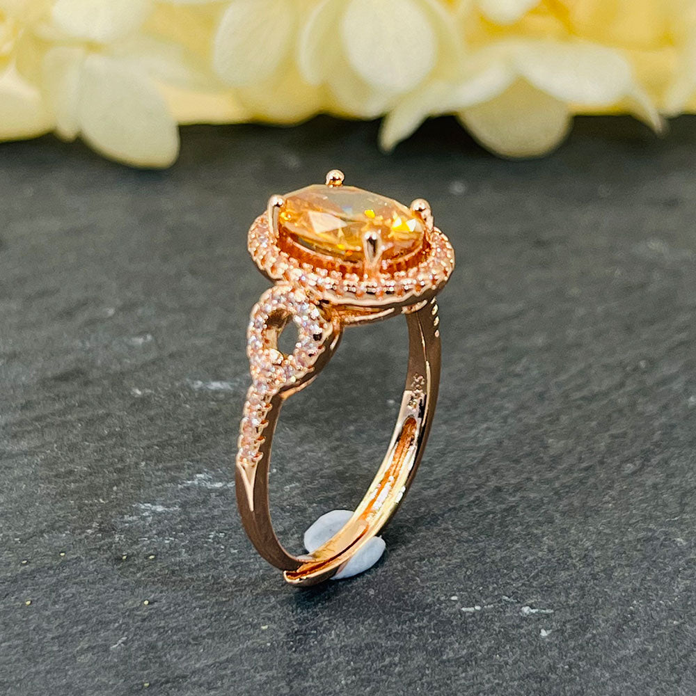 Faxul Morganite and Zircon Ring