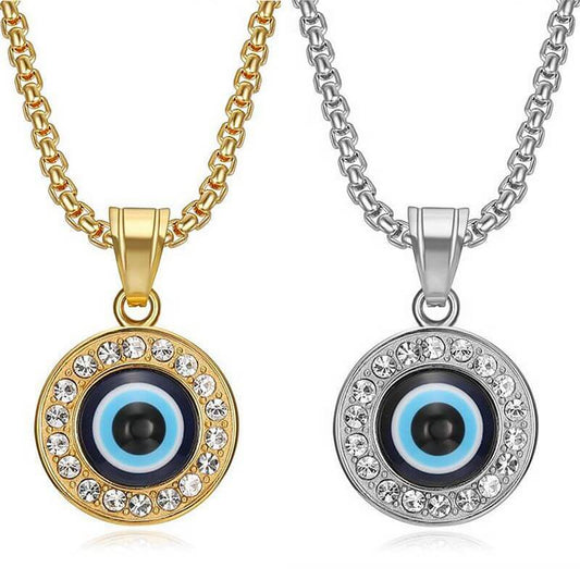 Evil Eye Blue Eye Pendant with Zirconia