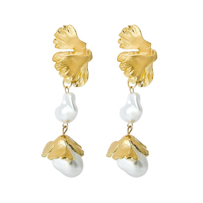 Baroque Style Pearl Stamen Fashion Earrings