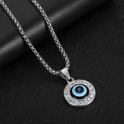 Evil Eye Blue Eye Pendant with Zirconia