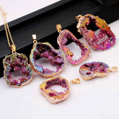 Natural Irregular Random Shape Hollow Stone Necklace