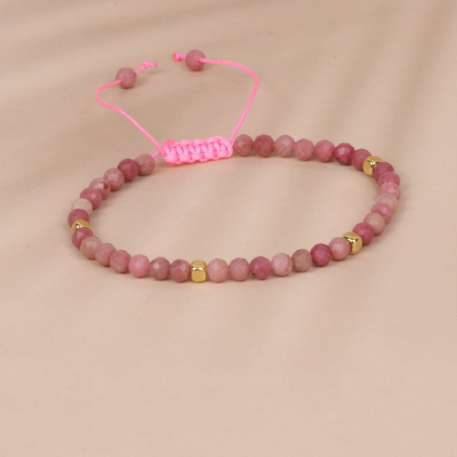 Mahogany Stone Bead Bracelet