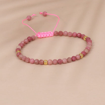 Mahogany Stone Bead Bracelet