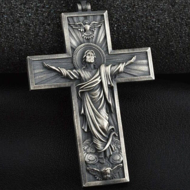 Ascension Cross Jesus Christ Necklace Cross Necklace