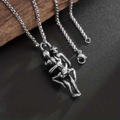 "Eternal Love" Death Hug Skull Necklace