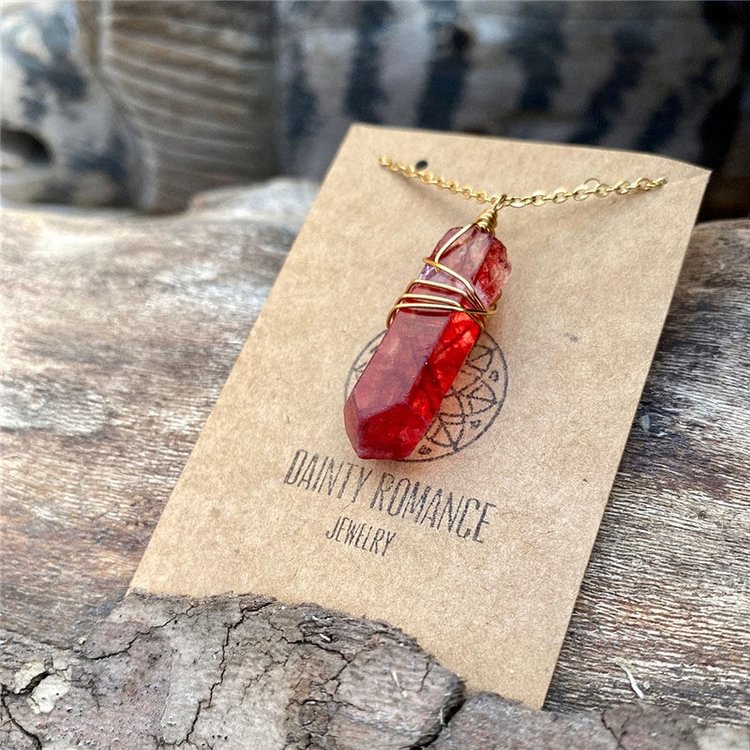 Healing Red Crystal Necklace