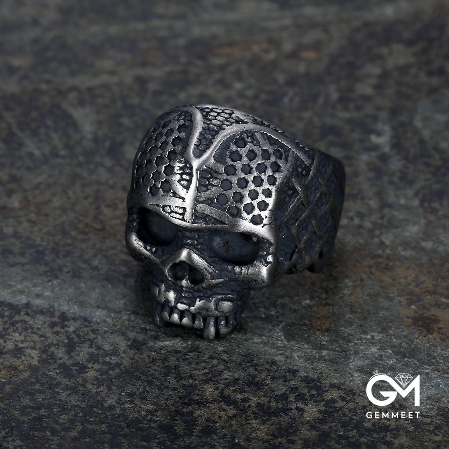 Men's Punk Skull Halloween Themed Ring