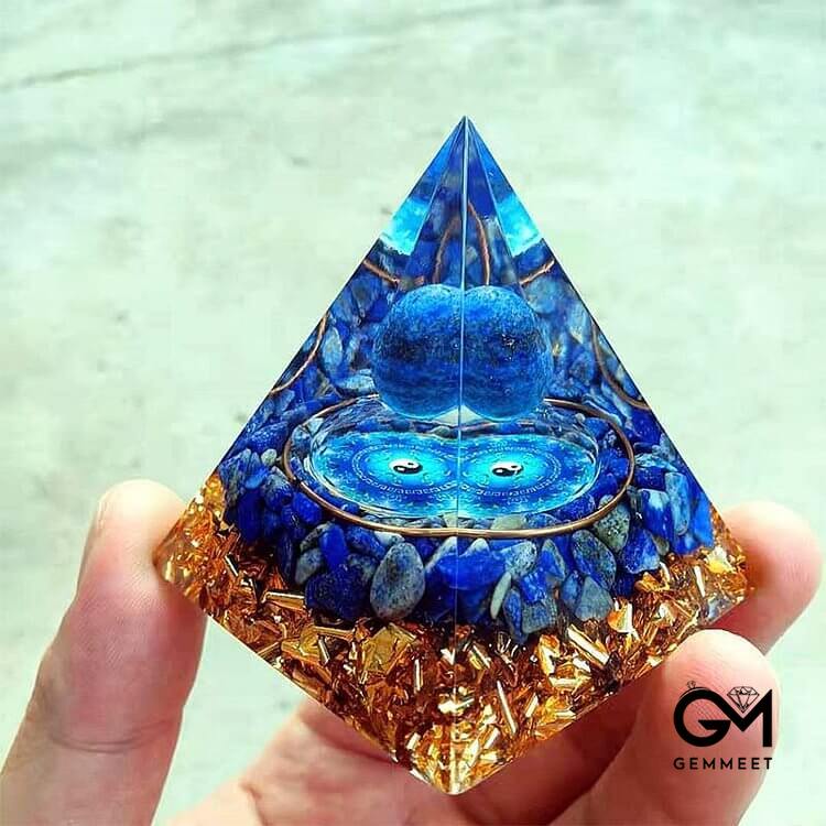 Lapis Lazuli Stone Orgone Pyramid