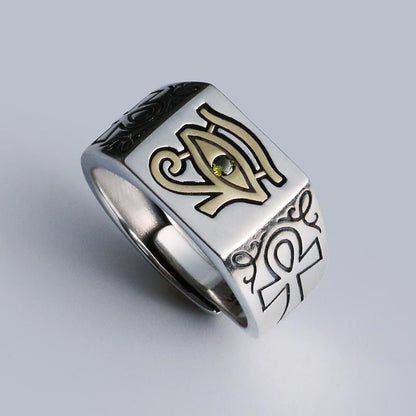 Vintage Men's Eye Of Horus Opening Ring