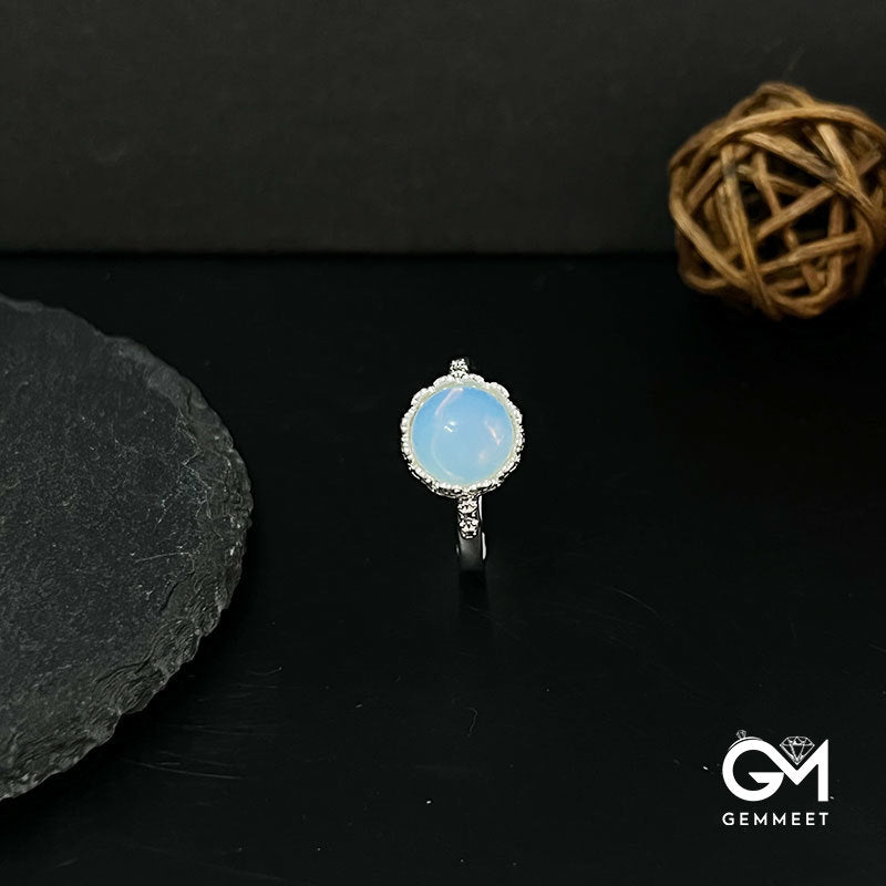 Vintage Large Moonstone Adjustable Ring