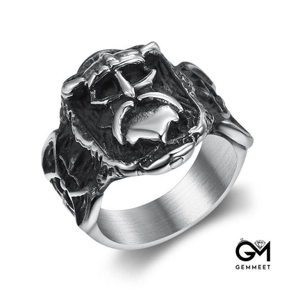 Stainless Steel Ancient Warrior Ring