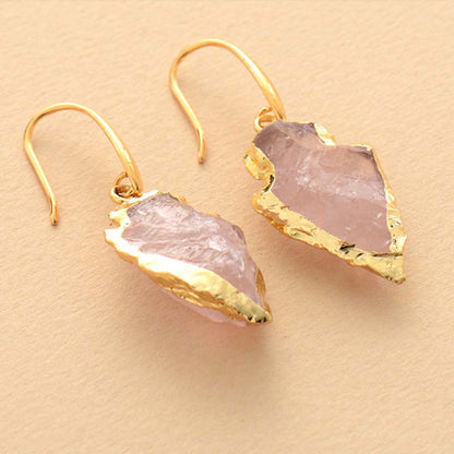 Pink Crystal Obsidian Earrings