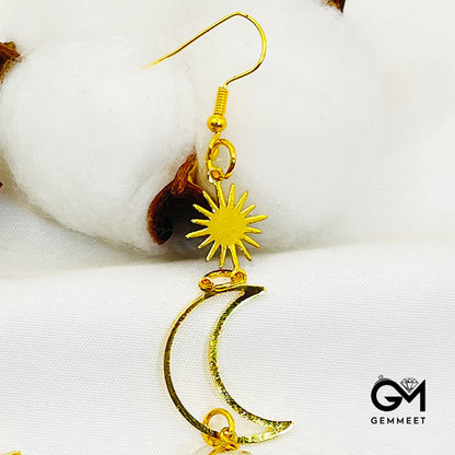 Bohemia Moon Star Crystal Earrings