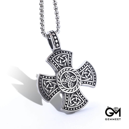 Stainless Steel Cross Kink Pendant