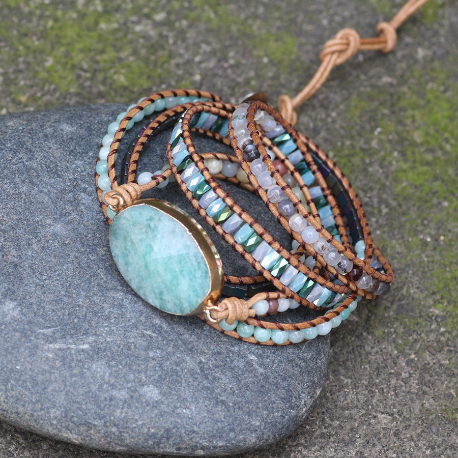 Bohemian Amazonite Beaded Bracelet