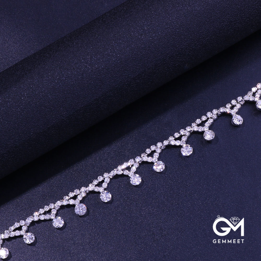 Fashion Cross Small Zircon Anklet