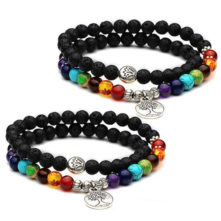 Chakra Tree Of Life Lotus Symbol Bracelet