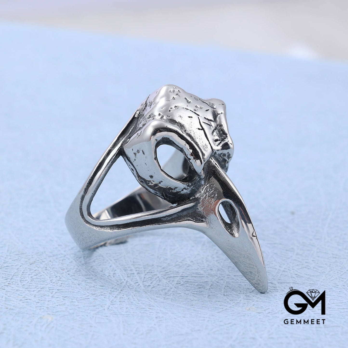 Viking Myth Raven Skull Titanium Steel Ring