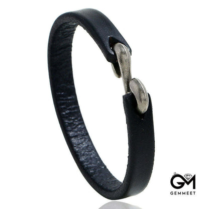 Retro Simple Leather Fashion Versatile Punk Rock Leather Bracelet