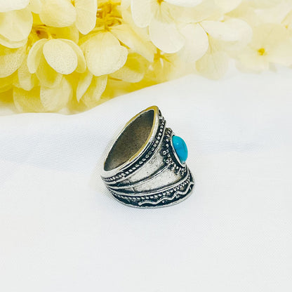 Boho Style Water Drop Turquoise Ring