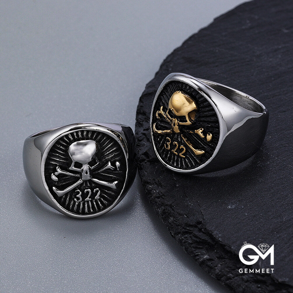 Digital Pirate Skull Stainless Steel Ring